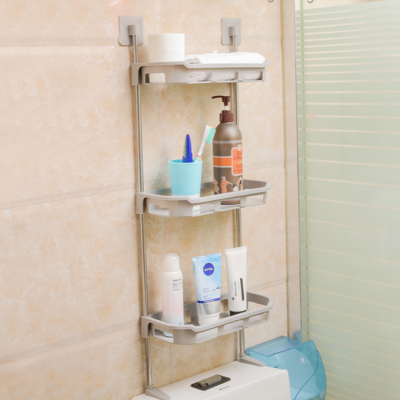 Creative Multi-Functional Toilet Storage Rack Bathroom Multi-Layer Sundries Rack Kitchen Adhesive Storage Rack