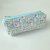 Quilted Jacket Cloth Pencil Case Student Large Capacity Makeup Brush Storage Bag Wash Portable and Cute Bear Travel