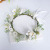 Korean Style Festival Wreath Bridal Headdress White Little Daisy Fresh Green Leaf Lace-up Hair Accessories Bridesmaid Headdress