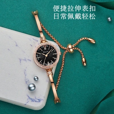 Factory Direct Supply Jinmiou Watch Bracelet Fashion Ins Mori Style Diamond Women's Stretch Buckle Wrist Watch One Piece Dropshipping