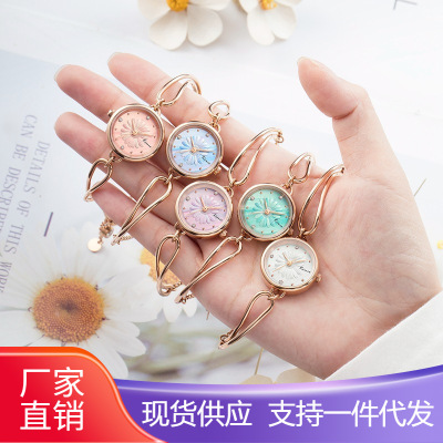 New Jinmiou Watch Women's Little Daisy Mori Style Artistic Bangle Watch Diamond Women's Quartz Watch 6463