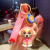 Cartoon Cute Internet Celebrity Car Shape School Bag Pendant Girl Heart Couple Wang Wang Dog Gift Doll Pendant Key Ring