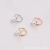 Scarf Buckle Simple Small Square Towel Retaining Ring Pearl Crystal Brooch Single Ring Cross All-Match Fashion Creative Accessories