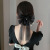 Ribbon Bowknot Headdress Barrettes Women's Back Pearl Hairpin 2022 New High-End Spring Clip Ponytail Clip