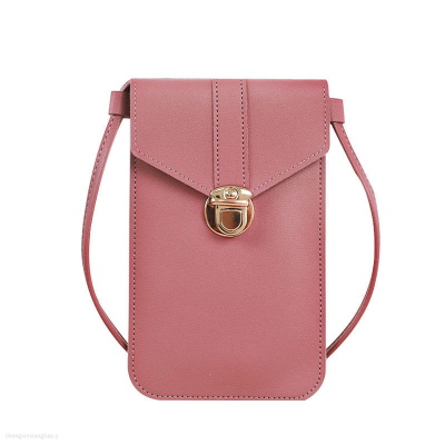 Women's Fashionable Lock Crossbody Mobile Phone Bag Touch Screen Mobile Phone Wallet Women's  Student Hasp Small Wallet