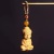 Tik Tok Live Stream Popular Boxwood Buddha Pendant High-Grade Buddha Wooden Car Key Ring Men and Women's Pendants