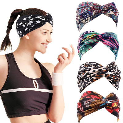 European and American Ladies Cross Hair Band Face Washing Exercise Sweatproof Headband