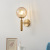 Nordic Light Luxury Wall Lamp Minimalist Creative round Glass LED Wall Lamp Hotel Bedroom Bedside Living Room Aisle Light
