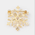 Boutique Copper Plated Gold Inlaid 5A Zircon Simple Fashion High Quality Brooch A004