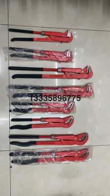 American Stick Plastic Handle Heavy Pipe Wrench Fitter Quick Plumbing Combination Pliers 45 Degrees 90 Degrees Olecranon Pipe Pliers