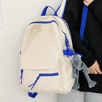 Simple Backpack Girls' Junior High School Student Good-looking Schoolbag Middle School Student Harajuku Style Leisure Backpack