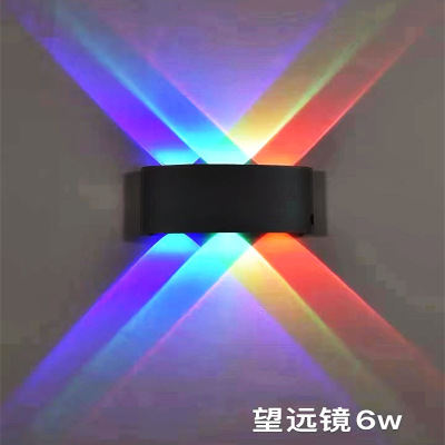 Modern Minimalist Led Aluminum Frame Wall Lamp Indoor and Outdoor Waterproof Hotel Engineering Lamp Bedroom Bedside RGB Corridor Aisle Light