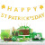 St Patrick Party Decoration Gold Clover Hanging Flag Charm Irish Clover Gold Powder Letter Latte Art