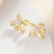 Boutique Copper Plated Real Gold Inlaid 5A Zircon High Quality Stud Earrings Fashion Jersey