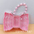 Cartoon Portable Bead String Jewelry Jewelry Storage Box Butterfly Stars Heart Violin Pink Transparent Candy Box