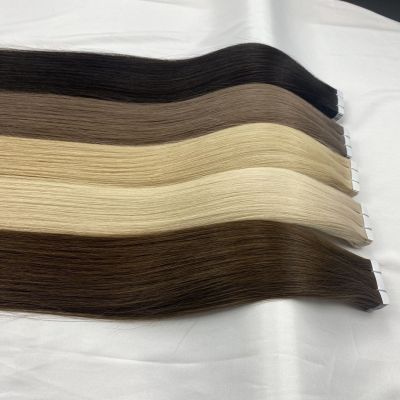 Hair Extensions Real Human Hair Swiss White Glue Tape Hair Multicolor Film Hair Human Hair Bundle 18-26Inch