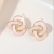 Boutique Copper Plated Real Gold Inlaid 5A Zircon High Quality Stud Earrings Fashion Jersey