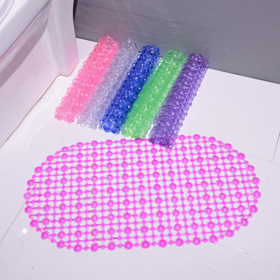 Jiamei Transparent Oval Water Bead Non-Slip Mat PVC Bath Mat Bathroom Bath Foot Mat Bathroom Foot Mat Bathroom Mat