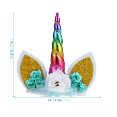 Unicorn Eyelash Decoration Set Children 'S Unicorn Hair Band Headband Party Unicorn Cake Stand