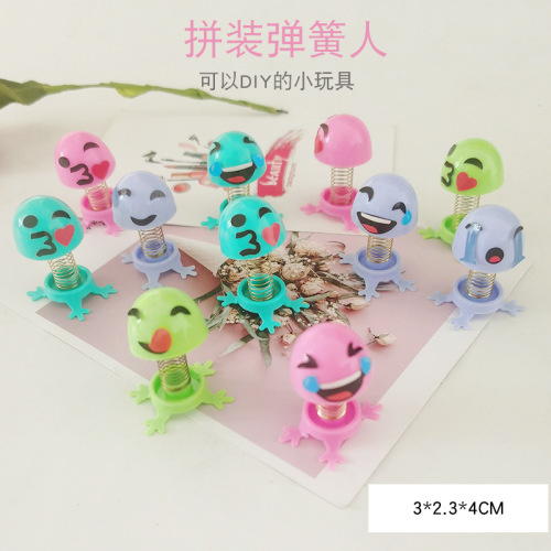Assembled Spring Doll Funny Stall Toy Spring Doll Toy Bouncing Elf Expression Doll