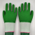 Green Wave Pattern Full Rubber Full Hanging Gloves Non-Slip Wear-Resistant Wrinkle Gloves Plastic Nylon Foam Silicone Glove