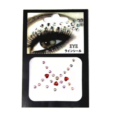 Popular 81 Tablets with Glue DIY Eyebrow Eye Pad Forehead Face Rhinestones Paster Back Glue Acrylic Phone Jewery