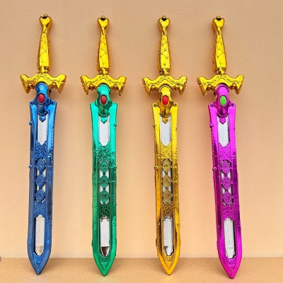 Yiwu Children's Toy Sword Electroplating Plastic Tianwang Sword Simulation Weapon Scenic Spot Stall Hot Sale Supply Wholesale