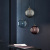 Nordic Creative Blue Glass Restaurant Art Chandelier Bedroom Bedside Bar Dining Designer Single Head Hanging Line Lamp