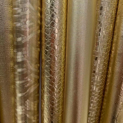 Gold and silver PVC leather fabrics, bags, furniture, schoolbags, fabrics, artificial leather leather spot