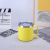 12oz14oz Stainless Steel Coffee Cup Creative Fashion Spray Plastic Mug Double Handle Office Water Cup Vacuum Cup