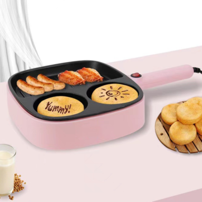 Sandwich Breakfast Machine Household Small Multi-Functional Light Food Artifact Three-in-One Fried Egg Hamburger Steak Frying Pan