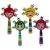 Wooden Color Environmental Protection Paint Smiley Face Rattle Doll Face One-Word Shaker Bell Cartoon Handbell Rattle Factory Direct Sales