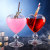 Ins Online Sensation Heart Cocktail Glass Personality Bar Heart-Shaped Cup Creative Japanese Glass Wine Glass Goblet