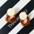 Korean Dongdaemun Same Product Earrings Retro Contrast Color Wooden Earrings Geometric Wooden Stitching Earrings Personalized Earrings