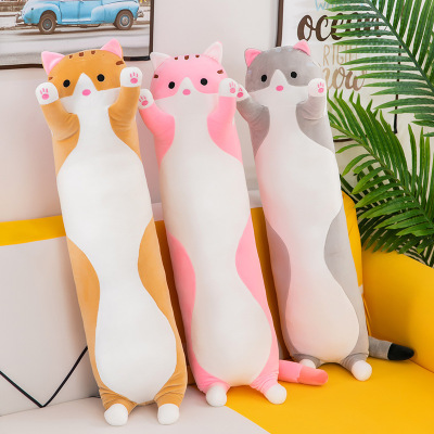 Long Cat Pillow Foreign Trade Plush Toys Large to Sleep with Doll Wholesale Birthday Gift for Girls