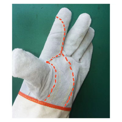 Summer Thin Index Finger Reinforced Canvas Cuff Arc-Welder's Leather Working Gloves Welder Welding for Electric Welders Men