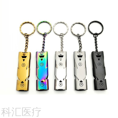  Whis Double Tube Crackle Whistle Outdoor Distress High Frequency Earthquake Whistles for Life High Score Shell Whistle
