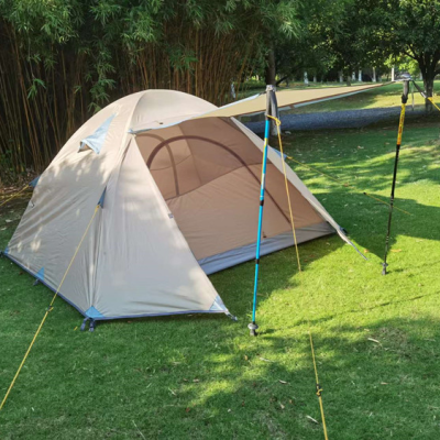 Jungle King Outdoor Tent Double-Layer Professional Climbing Tent Aluminum Pole 3-4 People