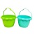 Free Shipping Children's Beach Toy Bucket Plastic Bucket Colorful Lace Small Bucket Fish Catching Playing House Bucket Wholesale