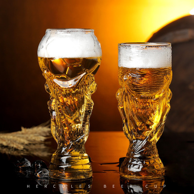 Creative World Cup Oversized Beer Steins Beer Mug Household Glass European Crystal Large Juice Cup Football Cup