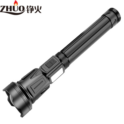 Xhp90 + Cob Red White Light Power Torch USB Charging Charged High Power Zoom LED Flashlight