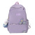 Schoolbag Female Ins Japanese Backpack Casual Simple Nylon Solid Color Backpack for Junior and Senior High School Students