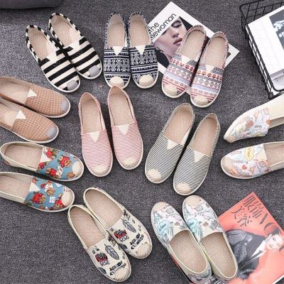 Spring New Old Beijing Cloth Shoes Women's Soft Bottom Lazybones' Shoes Canvas Foreign Trade Shoes Comfortable Fisherman Shoes Korean Style Versatile
