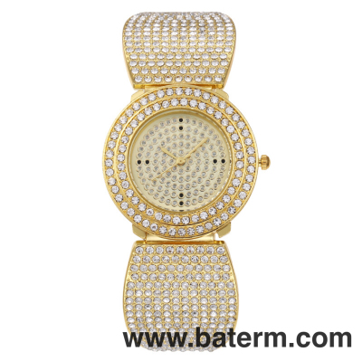 Cross-Border Luxury Fashion and Fully-Jewelled Watch Women's European and American Diamond Dial Gypsophila Watch Quartz Watch Wholesale