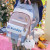 Schoolbag Female 2022 New Middle School Student Junior High School Student Girl Cute Contrast Color Backpack