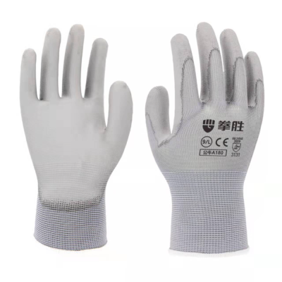Boxing Sheng A180pu Gloves Cotton Thread Wear-Resistant Non-Slip Labor Gloves Work Elastic Wear-Resistant Gloves