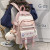 Schoolbag Female 2022 New Middle School Student Junior High School Student Girl Cute Contrast Color Backpack