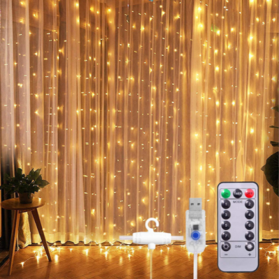 Amazon Direct Supply USB Remote Control 8 Function 3*3 M Curtain Light Led Ice Bar Lamp XINGX Ornamental Festoon Lamp Wholesale