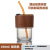 Hz356 Bamboo Joint Cup Cup with Straw Glass Cup Office Coffee Cup Student Portable Cup Gift Cup Drink Cup