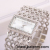 Cross-Border Casual Fashion Women's Alloy Diamond Square Dial Watch Creative Roman Digital Quartz Women's Watch